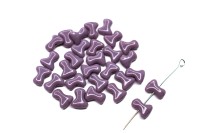 Бусины Tee beads 2х8мм, отверстие 0,5мм, цвет 23030 сиреневый непрозрачный, 730-014, 10г (около 50шт)