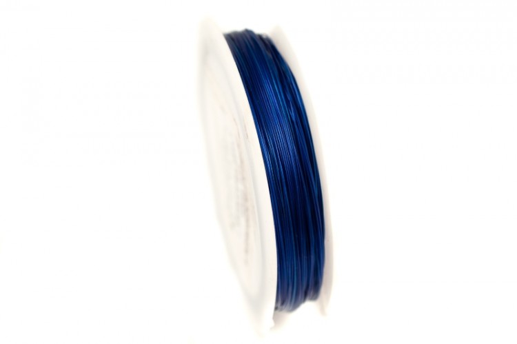 Проволока для бисера, диаметр 0,4мм, длина около 50м, цвет синий, 1009-102, 1шт Проволока для бисера, диаметр 0,4мм, длина около 50м, цвет синий, 1009-102, 1шт